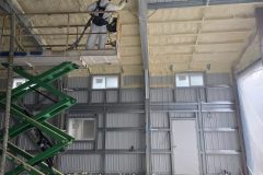 Steel building interior